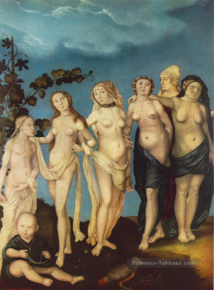 Les Sept Ages de la Femme Renaissance Nu peintre Hans Baldung Peintures à l'huile